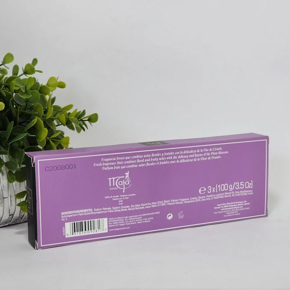 Maja Plum Blossom Luxury Perfume Soap Flor de Ciruelo - 3 x 3.5 oz
